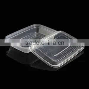 Food Plastic Container PP Dish Plate Plastic Plate 1200ml Sushi Box thumbnail-3