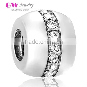X222 European Style Crystal Charms,925 Sterling Silver Charms Bead Fits Bracelet thumbnail-1