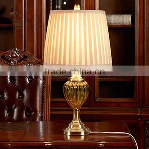 Metal Base Ceramic Body With Fabric Lampshade Modern Desk Lamp Bedroom Living Room Dining Room Table Lamp thumbnail-2