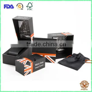 2016 New Matte Custom Made Logo Printed Clamshell Cardboard Jewelry Box thumbnail-4