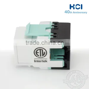 Network Solution ISO RJ45 8P8C UTP 180Degree Cat 6A Keystone Jack thumbnail-3
