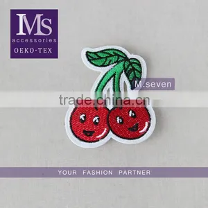 Good Price 7*8 cm Red Patches Cherry Pattern Design Indian Embroidery Patch thumbnail-1