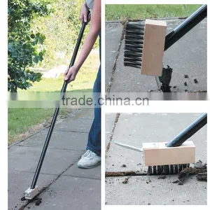 Block Paving Scraper Weed Wire Brush With 0.8m Long Handle thumbnail-1