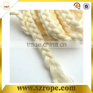 8mm Cream-colored Braided Flat Cord thumbnail-1