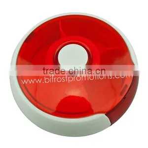 Round Plastic Pill Box With Lock (3 Compartment) thumbnail-2