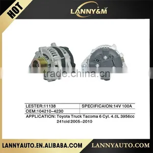 Auto Parts 14V 100A Alternator 104210-4230 for Toyota LESTER:11138 thumbnail-1