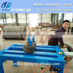 No Need Power! Tire Doubling and Unpacking Machinery Packed Waste Tyres for Storage Space Saving thumbnail-3