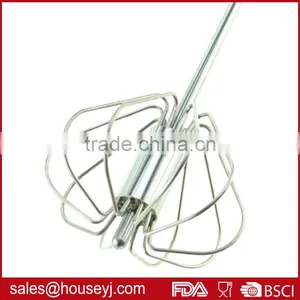 Portable Kitchen Semi-automatic Hand Pressure Rotary Egg Beater Egg Whisk thumbnail-3