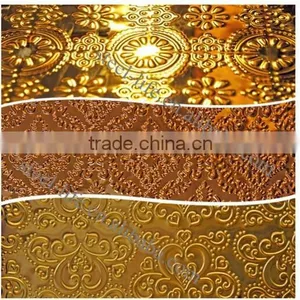 4x8 Color Coated Hairline Stainless Steel 2MM Embossed Copper Sheet thumbnail-1