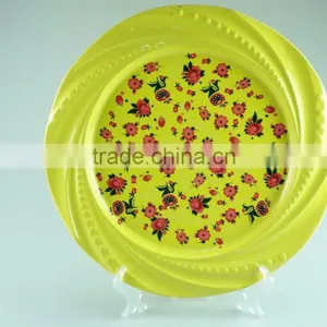 New Stainless Steel Decal and Spray Paint Plate Cast Iron Food Storage Dish Enamel Round Dish thumbnail-6