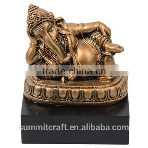 Resin Antique Gold Hindo God Ganesha Wedding Favor Ganesha Idol thumbnail-1