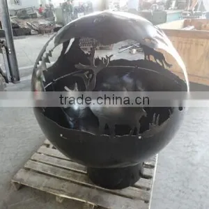 Outdoor Large Steel Wood Burning Firepit With High Temrature Painted thumbnail-1