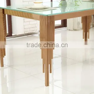 Hign Quality Luxury Stainless Steel Dining Table AH065 thumbnail-3