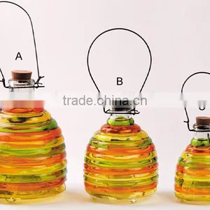 Three Size and Colorful Glass Bee / Pest / Insects Catcher thumbnail-3