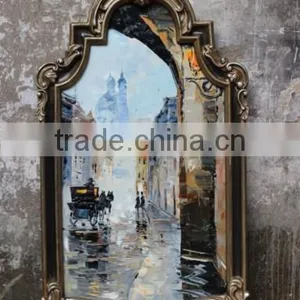 PU Mirror Eco-friendly Wall Picture Frame Manufacturer Ornate Mirror Frame Wholesales thumbnail-2
