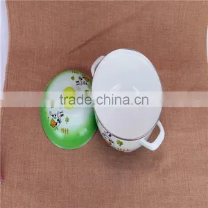 Quality Guarantee Enamel / Ceramic Kitchenware Cookware Pot With Hollow Handle thumbnail-4