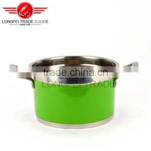 Hot Selling 5pcs Colorized European Stainless Steel Soup Pot Kitchen Cookware thumbnail-4