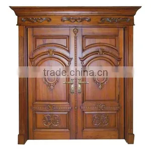 Luxury Antique Solid Wood External Door for Villa and Hotel, Finished by Handcarved BF11-12191c thumbnail-1