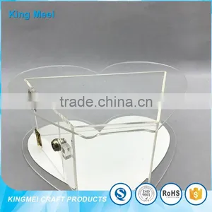 Red Color Custom Wholesale Acrylic Money Donation Box thumbnail-2