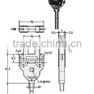 EE-SX772A Miniature Photoelectric Sensor 2M T-lead Type Sensor Optocoupler thumbnail-2