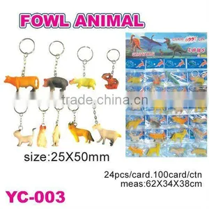 PVC Fowl Animal Key Chain thumbnail-1