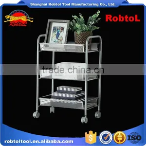 Storage Trolley Basket Rack Stand Wheel Cart Holder Kitchen Hotel Shopping Vegetable Fruit thumbnail-3