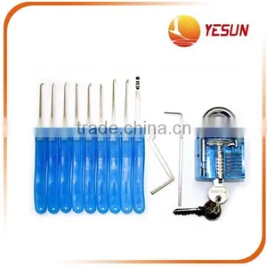 12 Pcs Trainer Clear Padlock Practice Lock Pick Set thumbnail-2