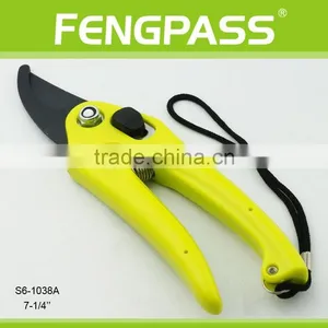 S6-1038A 7-1/4" Plastic Handle With Black Stainless Steel Blade Pruning Garden Scissors thumbnail-1