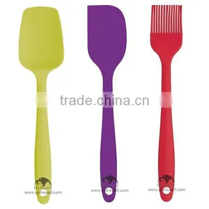 SP-3130 BPA Free Heat Resisting Mini 3-piece Silicone Spatula Set thumbnail-1