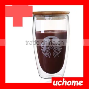 UCHOME Heat Resistant Double Wall Insulated Glass Coffe Cup For Home thumbnail-5
