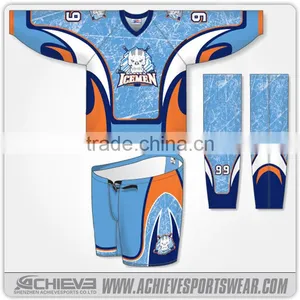 Reversible Sublimation Ice Hockey Jerseys China /IceHockey Wear Custom Half and Half Jersey thumbnail-1
