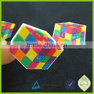 Wholesale Custom Rubik's Cube Shape Patch Iron on Clothing thumbnail-1