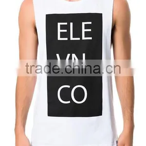 Mens Singlet Vests Custom Print Tank Top 100 Cotton Tank Top thumbnail-2