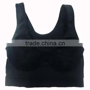 2014 Ladies Seamless Black Sport Camisole Tops thumbnail-1