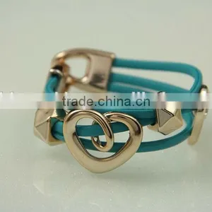 New Design Hot High Grade Jewelry Letters Leather Bracelet for Women thumbnail-2