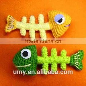 Fish Bone Skeleton Crochet Pattern Cat Toy Hand Pussy thumbnail-1
