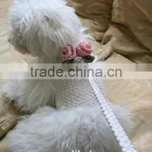 Small Dog Crochet Harness Vest With Handnade Matching Leash thumbnail-2