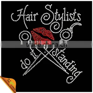 Beautiful Hair Stylist Hot Fix Rhinestone Transfer for Clothes thumbnail-1