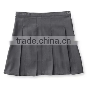 Fantastic Quality Girls Cotton Twill Khaki Bow Pocket Pleated School Uniform Skirt thumbnail-6