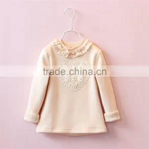 Beaded Lace Collar Knitted Winter Coat Girls Love Fungus Plus Velvet Thickened Bottoming Shirt thumbnail-3
