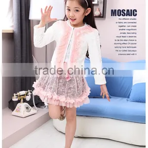 2016 New Long Sleeved Lace Three Piece Set Sweet Princess Dress thumbnail-3