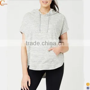 Maternity Wear Clothes Pregnant Women Oversized Short Sleeve Hoodie thumbnail-1