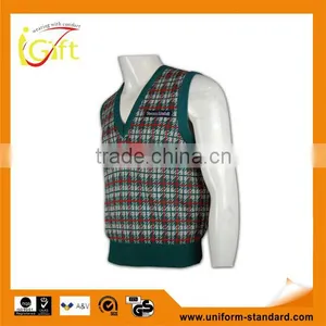 ISO9001/BSCI Manufature Stylish Green Oversized Sleeveless Sweater thumbnail-1