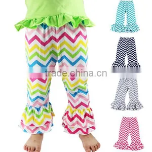2017 Wholesale Knit Baby Girl's Colored Striped Pants Pattern Baby Pants Diaper thumbnail-1