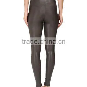 Wholesale Fashion 2017 Ladies Faux Leather Slim Fit Custom Yoga Leggings Sexy Leather Stretch Legging thumbnail-6