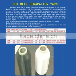 100%polyester Hot Melting Filament Separation Yarn thumbnail-1