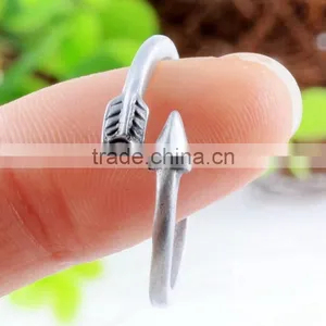 Gold /Silver Plated Adjustable Ring Arrow Wrap Rings Women Jewelry thumbnail-4