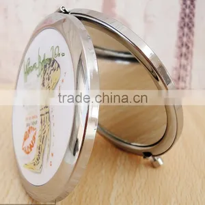 2015 Pocket Metal Pocket Round Mini Mirror for Birthday Gifts,Cosmetci Hangbag Mirror With High Heel Shoes thumbnail-3