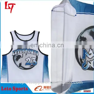 Sublimated Polyester Mesh Box Us Lacrosse Club Pinnies Wholesale Hot Sale Custom Sublimation Lacrosse Jersey/ Uniform/ Wear thumbnail-1