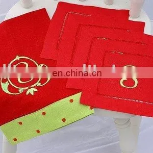 Hemstitched Linen Tea Towel With Embroidery thumbnail-1
